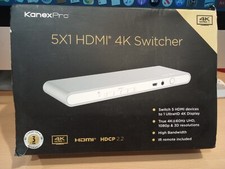 KanexPro 5X1 HDMI 4K Switcher 4K 60Hz UHD SW-HD20-5x14K HDCP 2.2 1080p