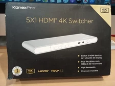 KanexPro 5X1 HDMI 4K Switcher 4K@60Hz UHD SW-HD20-5x14K HDCP 2.2 1080p