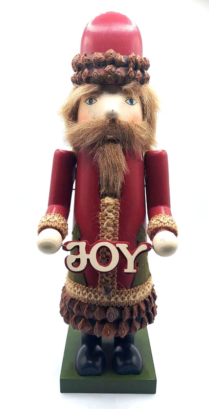 Vintage Unbranded Santa Holding Joy sign Christmas Nutcracker