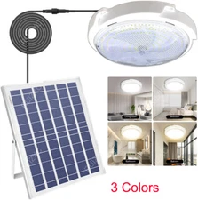 1Pc Solar Power Ceiling Pendant Light Remote Control Waterproof Out/Indoor Lamp