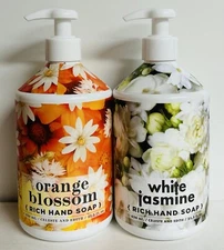 Home & Body Co. ~ White Jasmine & Orange Blossom Rich Hand Soap 21.5 fl oz Each