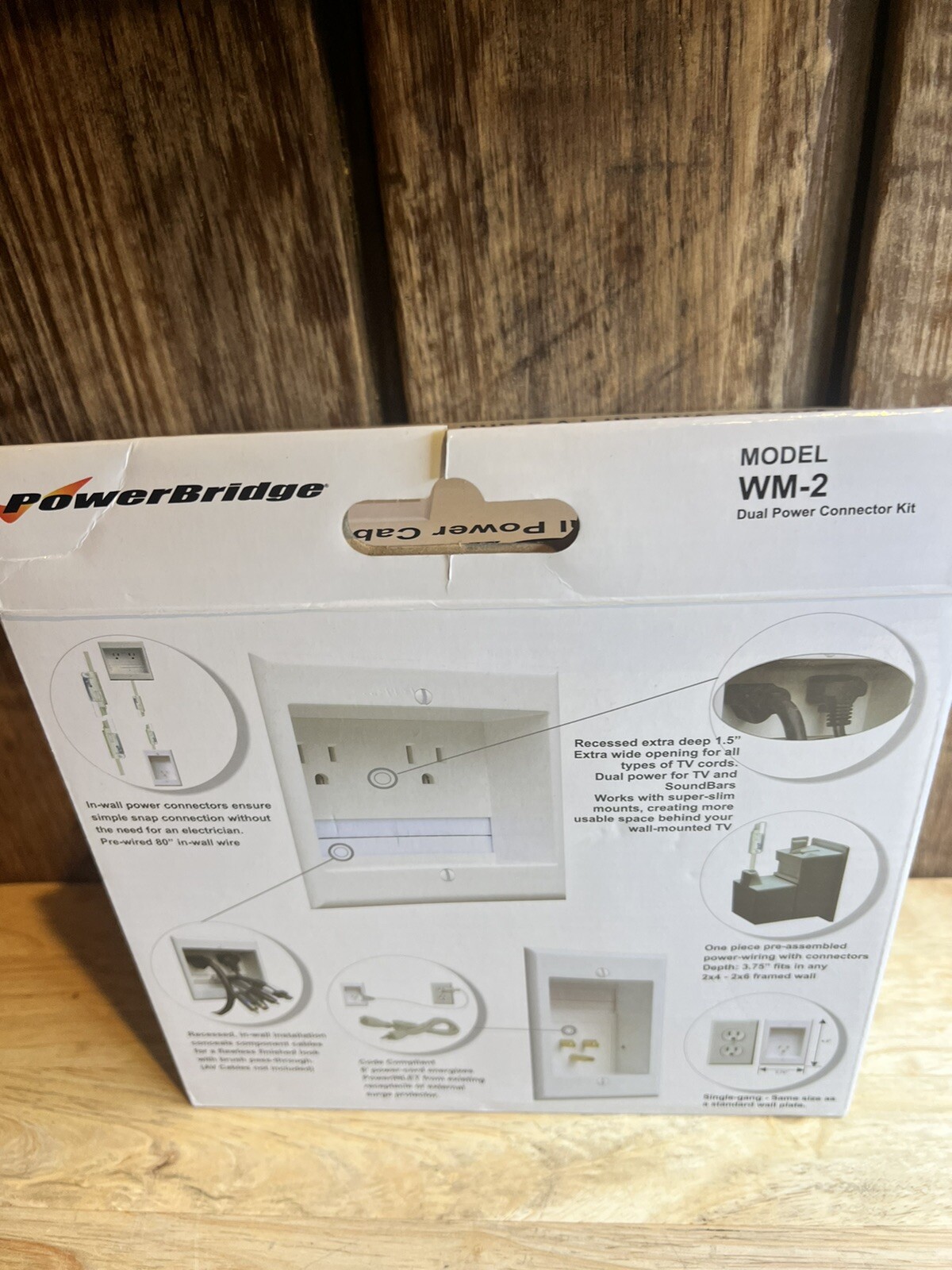 PowerBridge InWall Dual Power Cable Management Connector Kit WM2