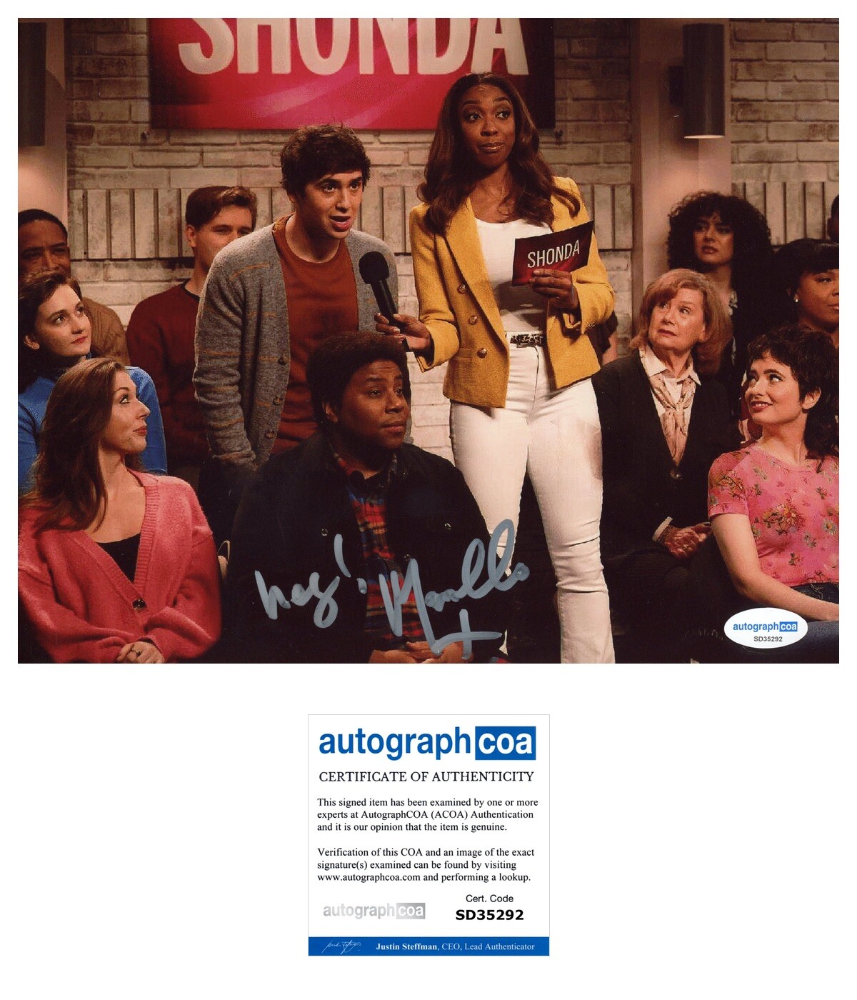Marcello Hernandez ‘Saturday Night Live’ Comedian Signed 8x10 Photo ACOA SNL
