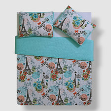 VCNY Home Blue Eiffel Reversible 3-Pc. Quilt Set Size King