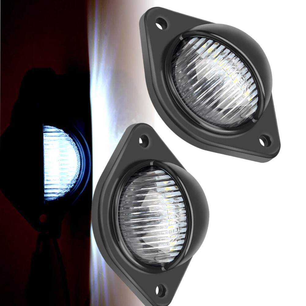2x 3 LED Car License Number Plate Light For SUV Truck Trailer Van Tag Step Lamp
