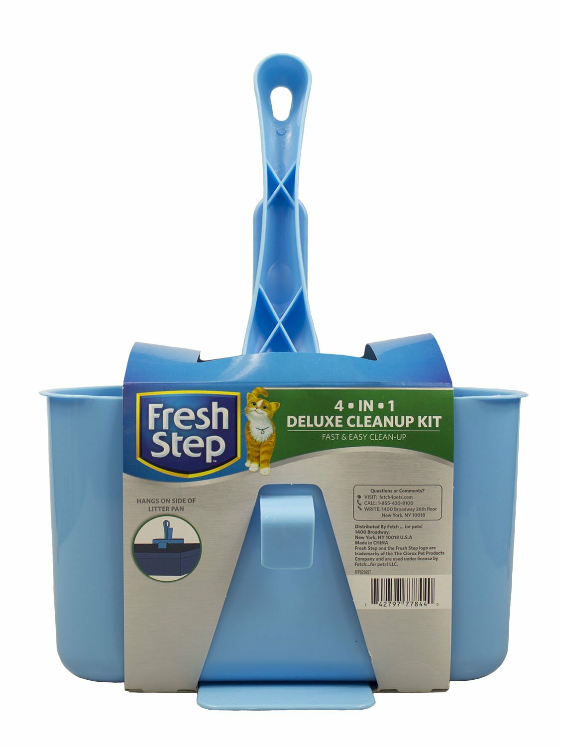 Cat Litter Box Deluxe Feces Cleanup Kit Pooper Scooper Dust Pan Broom