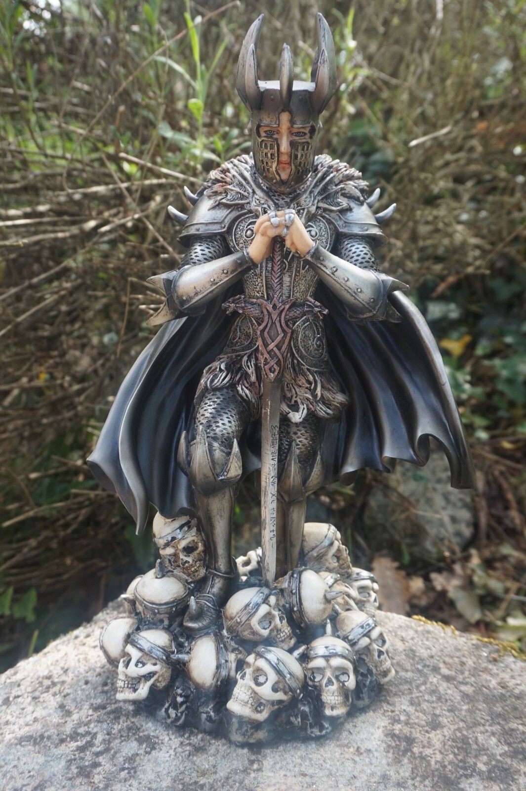 Statuette de chevalier gothique AP080F, sculpture viking de collection