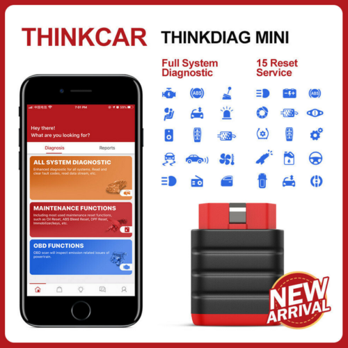 Thinkdiag Mini OBD2 Bluetooth Scanner Code Reader Diagnostic Tool for LR Acura  - Photo 1 sur 9