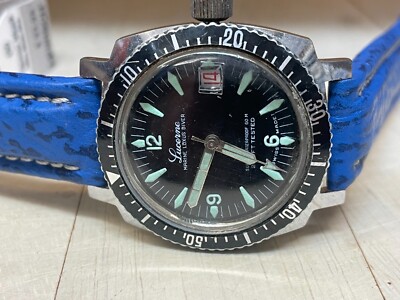 Vintage Lucerne Marine Luxus Diver watch 1 jewel rotating bezel SWISS