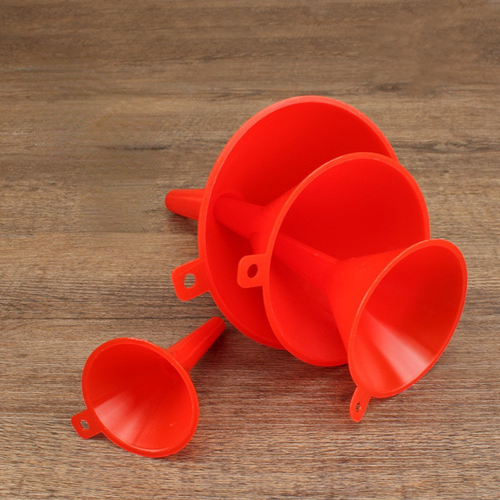 4Pcs Red Medium Liquid Plastic Funnel kitchen Funnel Set Variety Large Small AU - Picture 7 of 10