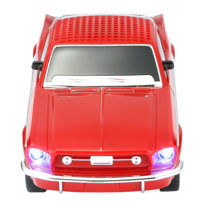 Ford Mustang 1967 Red Bluetooth Portable Speaker w/ LED Light USB