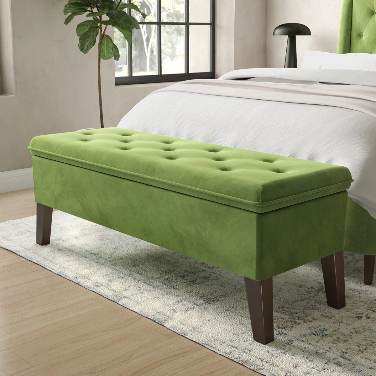 Green ottoman bench deals
