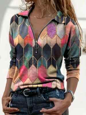 BEAUTIFUL! Elegant Women's Zipper Tops for Business Casual Office Wear ~ Sz.XXL