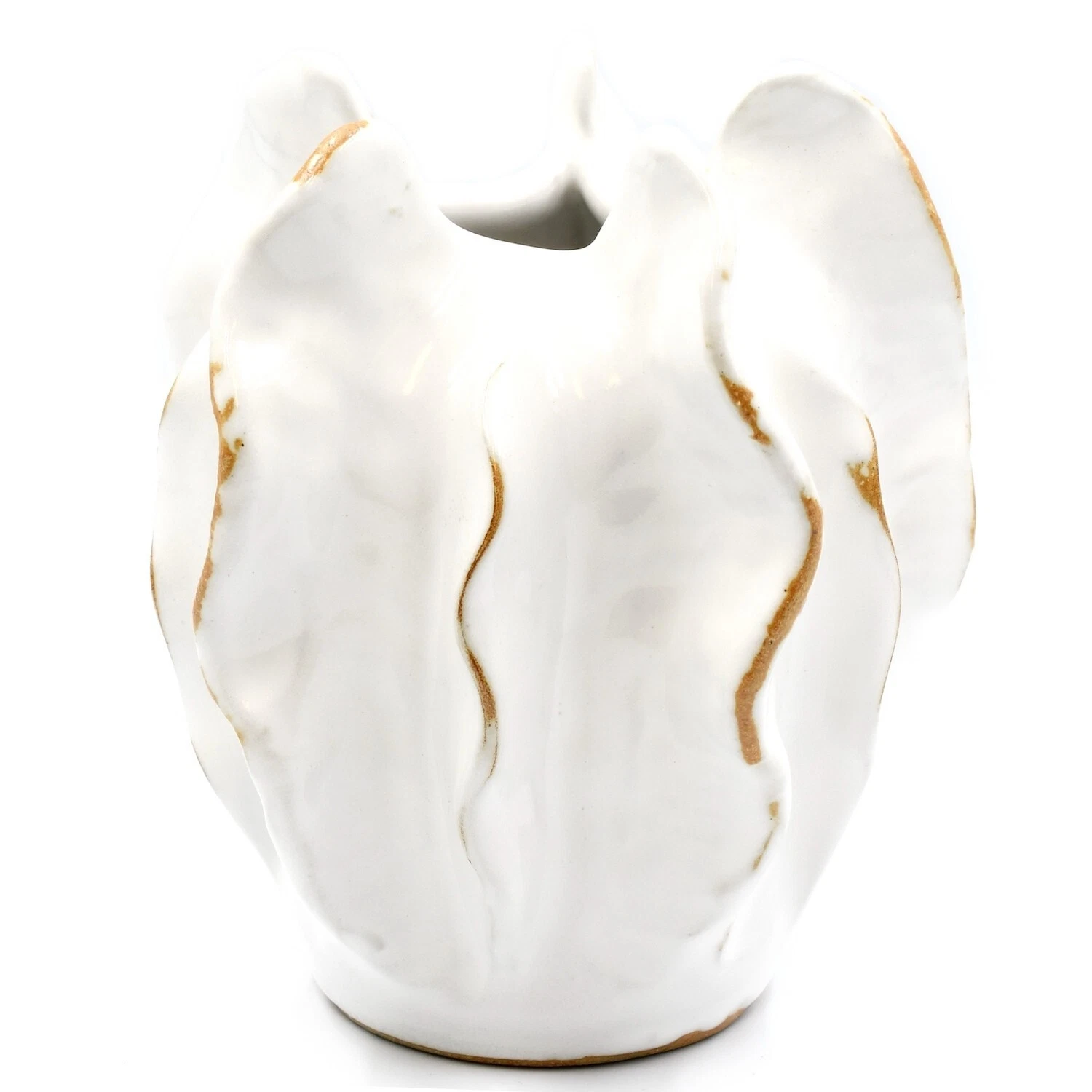 Handmade Porcelain Art Coral Vase Pottery Stoneware Modern Home Decor 5.2"