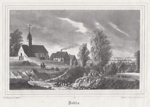 Pohla Original Lithografie Renner & Ketzschau 1855 - Bild 1 von 1