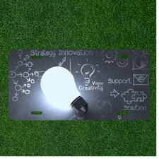 Custom Personalized License Plate Auto Tag With Strategy Innovation Creativity