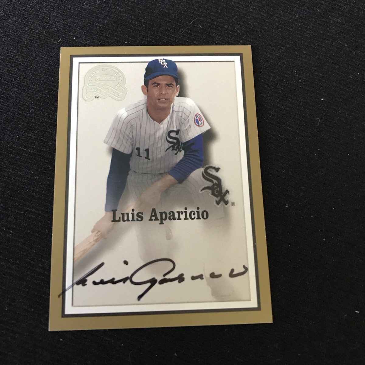 2000 Fleer Greats Of The Game Luis Aparicio Auto Autograph White 
