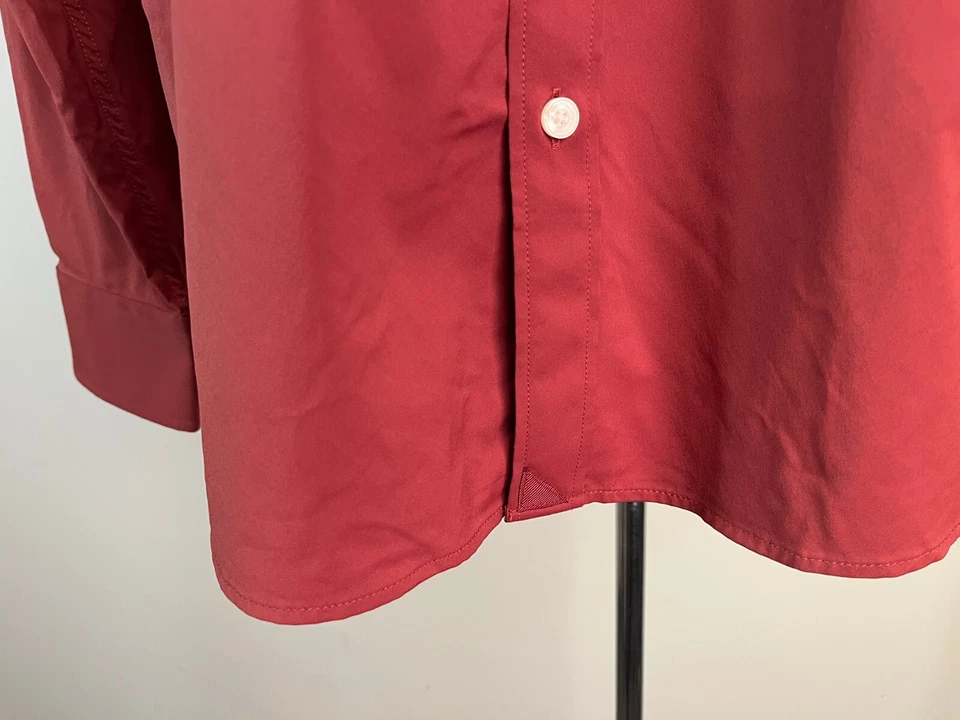 UNTUCKit Men's solid burnt orange performance style l/s shirt XXL 2XL EUC - Image 3 of 4