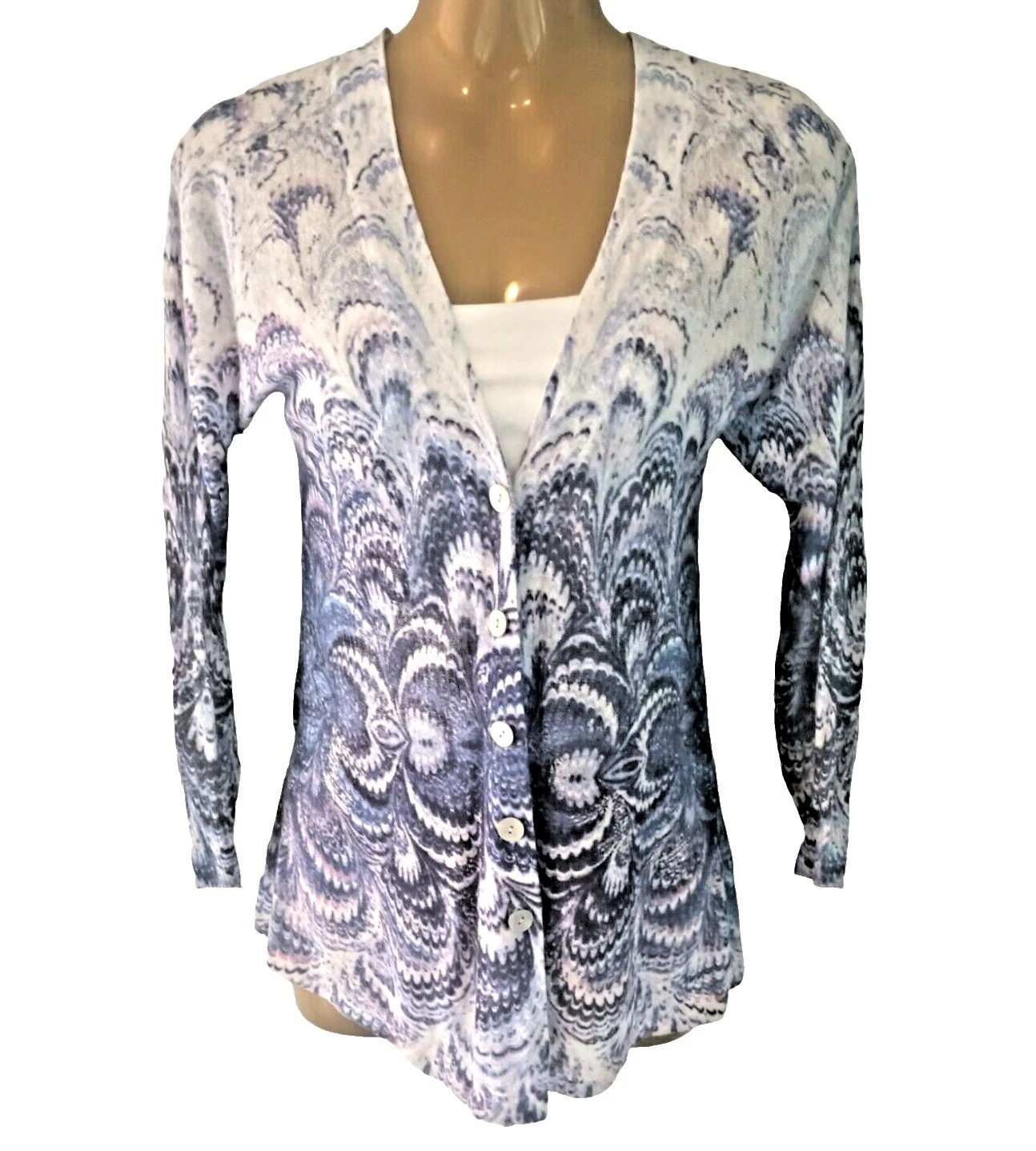 Linen Paisley Cardigan Sweaters for Women
