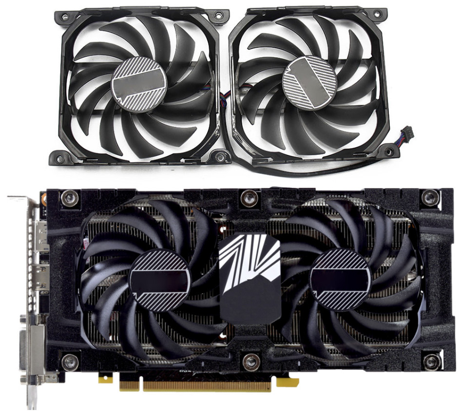 Pair Fans Cooler Fan For INNO3D GTX 1070TI 1080 X2 VGA GPU Card