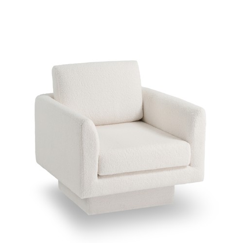 360° Modern Swivel Accent Chairs set of 2,30" W Teddy Sherpa Round Armchair,Thic - Picture 45 of 72