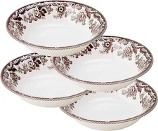 Spode Delamere Ascot Cereal Bowl, Set of 4, 8” | Perfect for Brown and White 