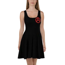 Nirvana Smells Like Teen Spirit Anarchy Cheerleader Inspired Black Dress Costume