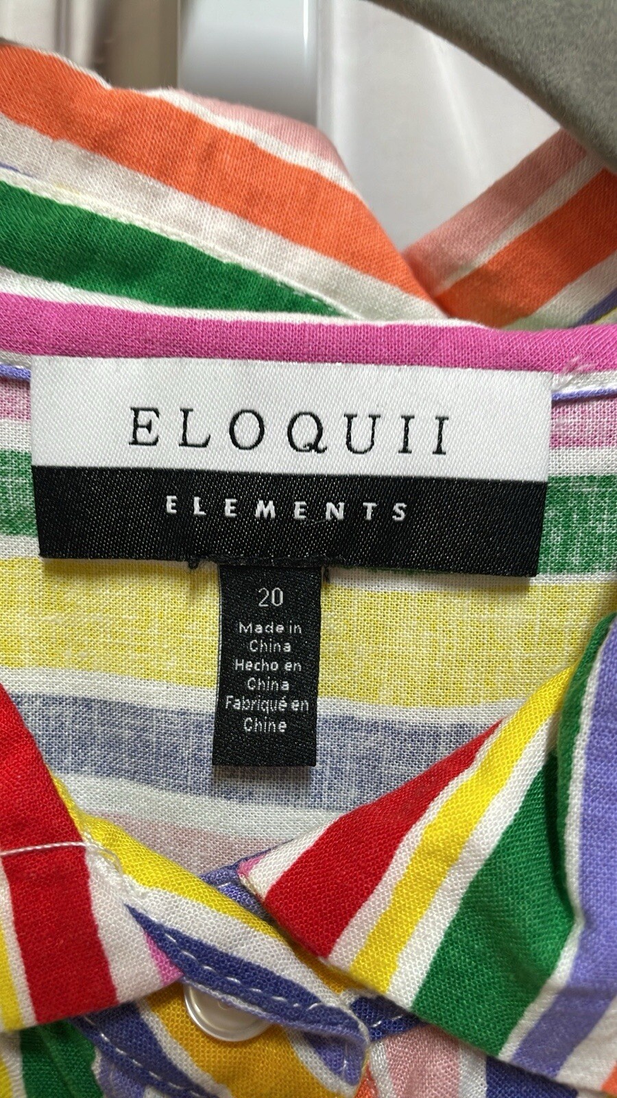 Eloquii Elements Striped Shirt Button Front Brigh… - image 3