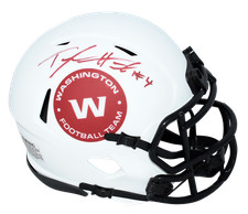 TAYLOR HEINICKE SIGNED WASHINGTON FOOTBALL TEAM LUNAR SPEED MINI HELMET BECKETT