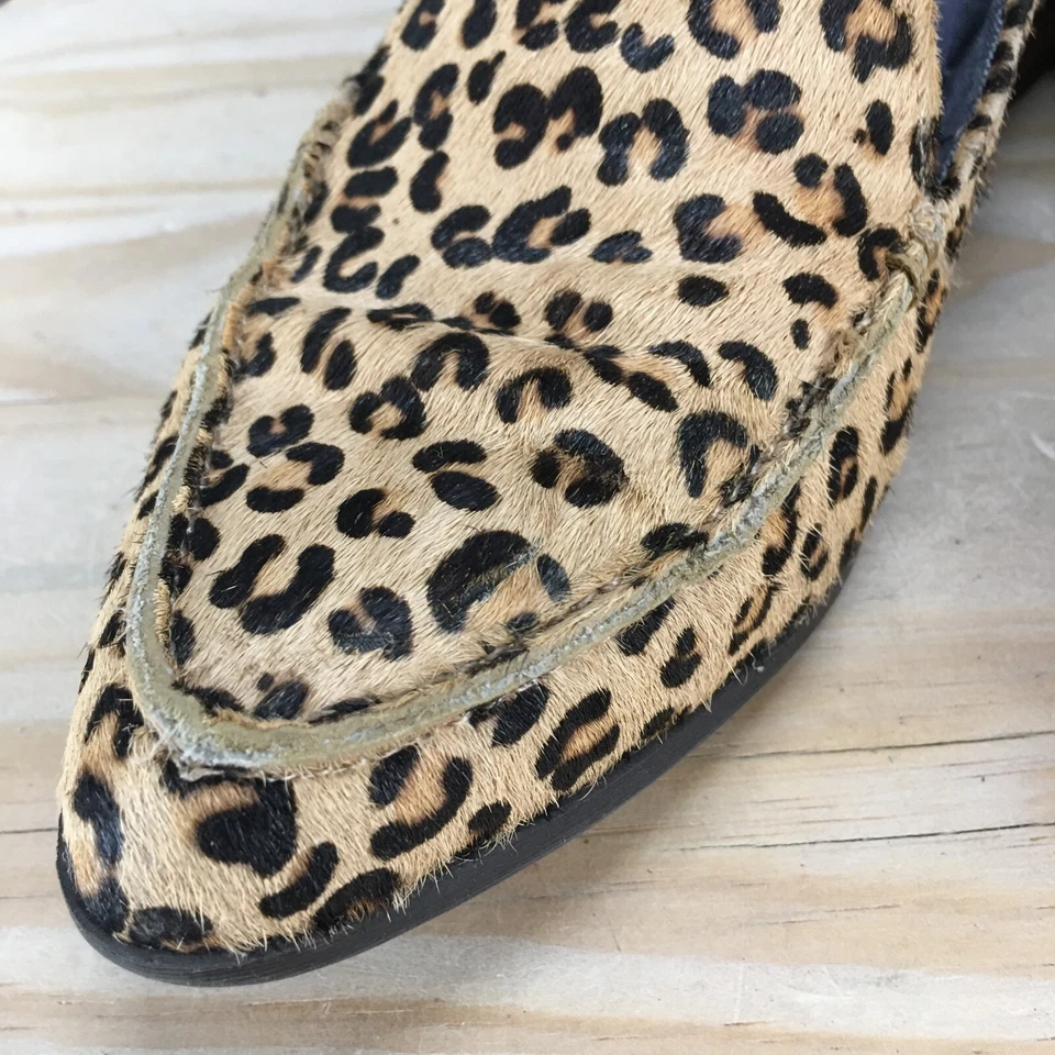 Zapatos Mocasines Dr Scholls Mujer 6 M Cuero Marrón Leopardo Punta Puntera Informales Foto 4 de 4