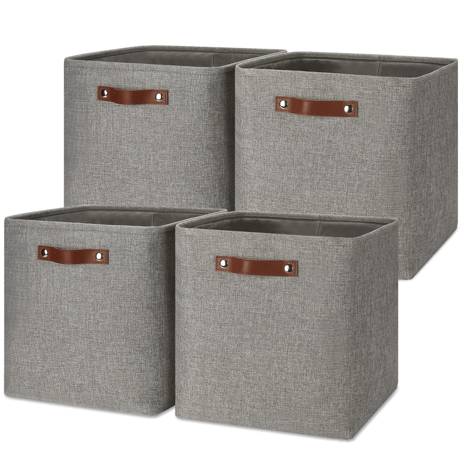 Storage Baskets 13 Inch Fabric Storage Cubes For Shelves Set Of 4 Storage Cube B-image