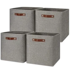 Storage Baskets 13 Inch Fabric Storage Cubes For Shelves Set Of 4 Storage Cube B