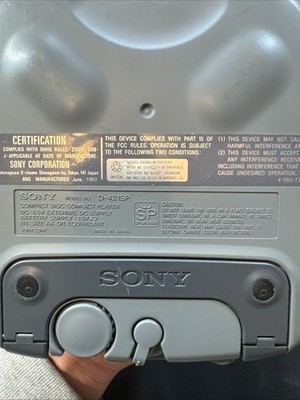 Vintage Sony Discman ESP CD Player SPORTS Yellow D-421SP Powers On