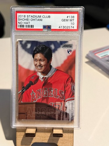 Shohei Ohtani 2018 Stadium Club No Hat Rookie #138 PSA Graded 10, Angels