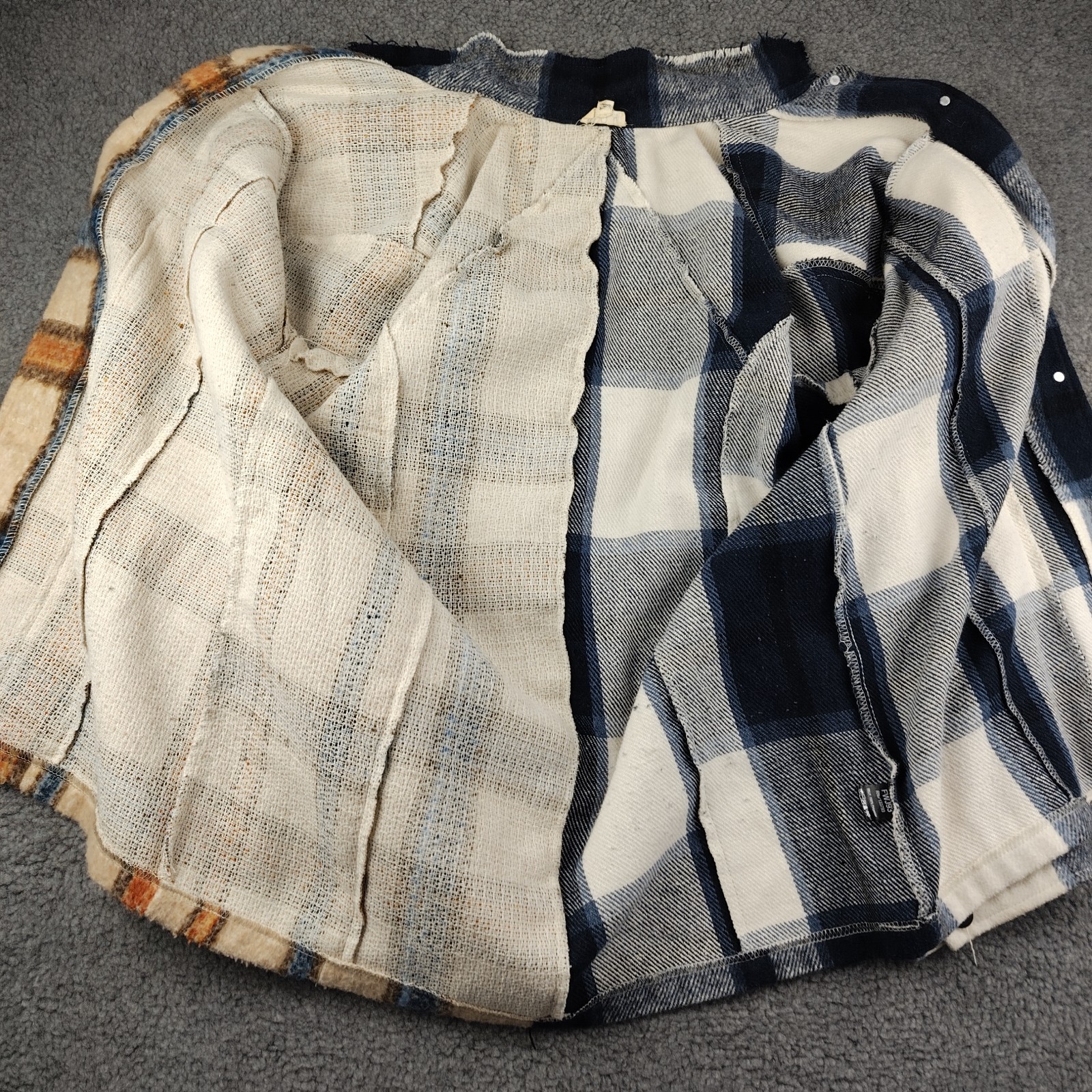 Pol Shacket Plaid Patchwork Collared Size Medium … - image 6