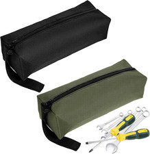 2 Pack Small Canvas Zipper Tool Pouch - Multi-Purpose Storage Bag for Tools Ac