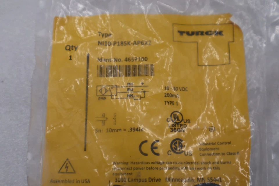 Turck Ni10-P18SK-AP6X2 Sensor STOCK H1604A - Image 3 of 3