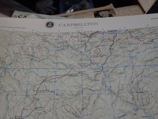 Hubbard Scientific Raised Relief Map Unframed 29" Campbellton Maine NL 19-3