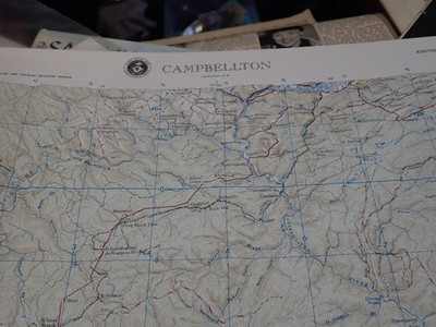 Hubbard Scientific Raised Relief Map Unframed 29'' Campbellton Maine NL 19-3