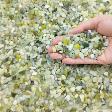 Jade Pebbles for Indoor Plants,1/4 Inch (3-6 MM) Polished Green Pea Gravel Small