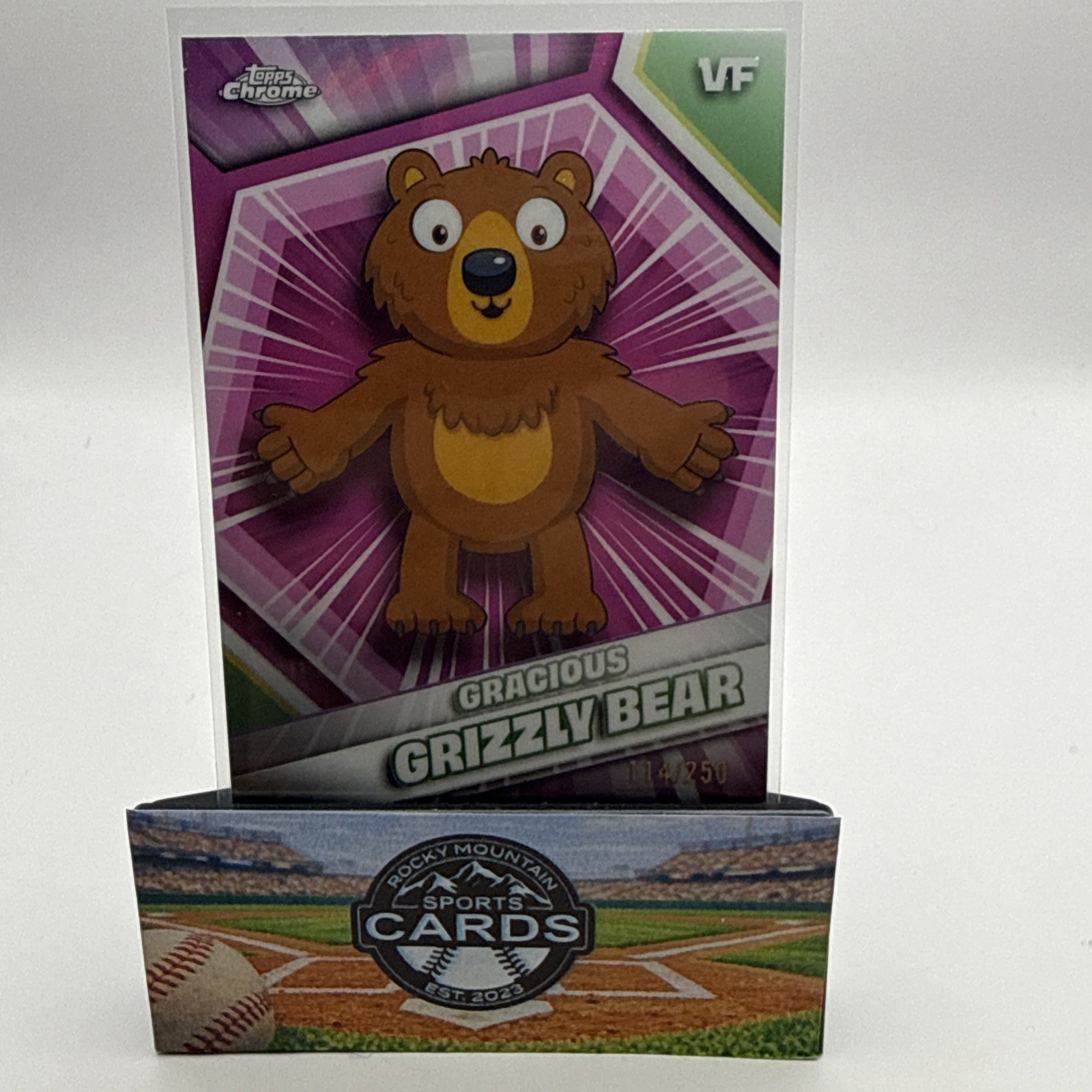 2026 GRACIOUS GRIZZLEY BEAR TOPPS CHROME VEEFRIENDS #87 PINK REFRACTOR/150!!!