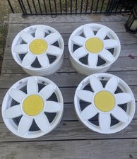 Rare Daisy Flower White Yellow MilleMiglia VW New Beetle Wheels Rims 16 inch