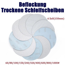 6"Zoll-150mm Beflockung Trockenschleifscheiben Selbstklebend Schleifpapier Pads