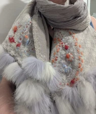 Gorgeous Bohemian Jean Louis Scherrer Paris Scarf Wrap Shawl 