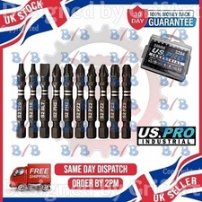 US PRO 50MM INDUSTRIAL IMPACT TORSION SCREWDRIVER BITS PHILIPS TORX SLOTTED POZI