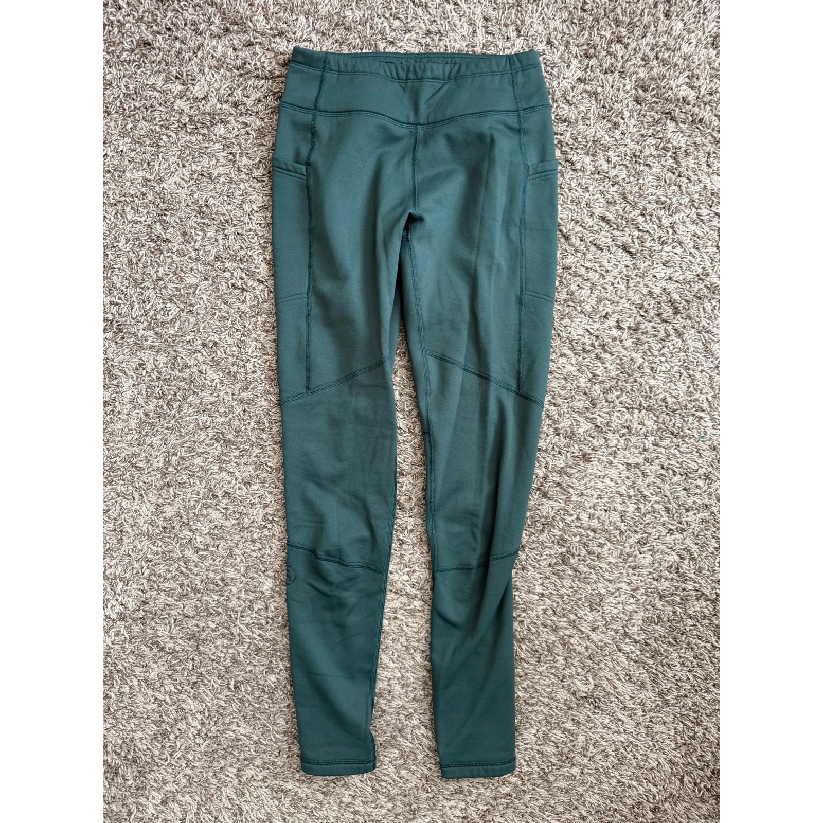 Backcountry Baselayer Pants Leggings Size Small Petite Fleece Lined Green Women
