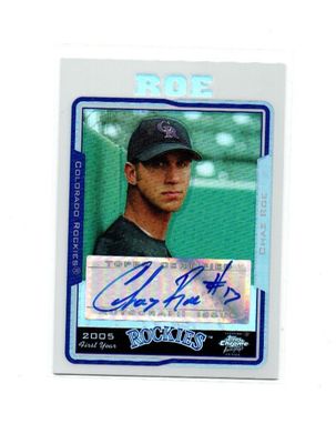 2005 Topps Chrome Update Autographs Refractors #237 Chaz Roe FY