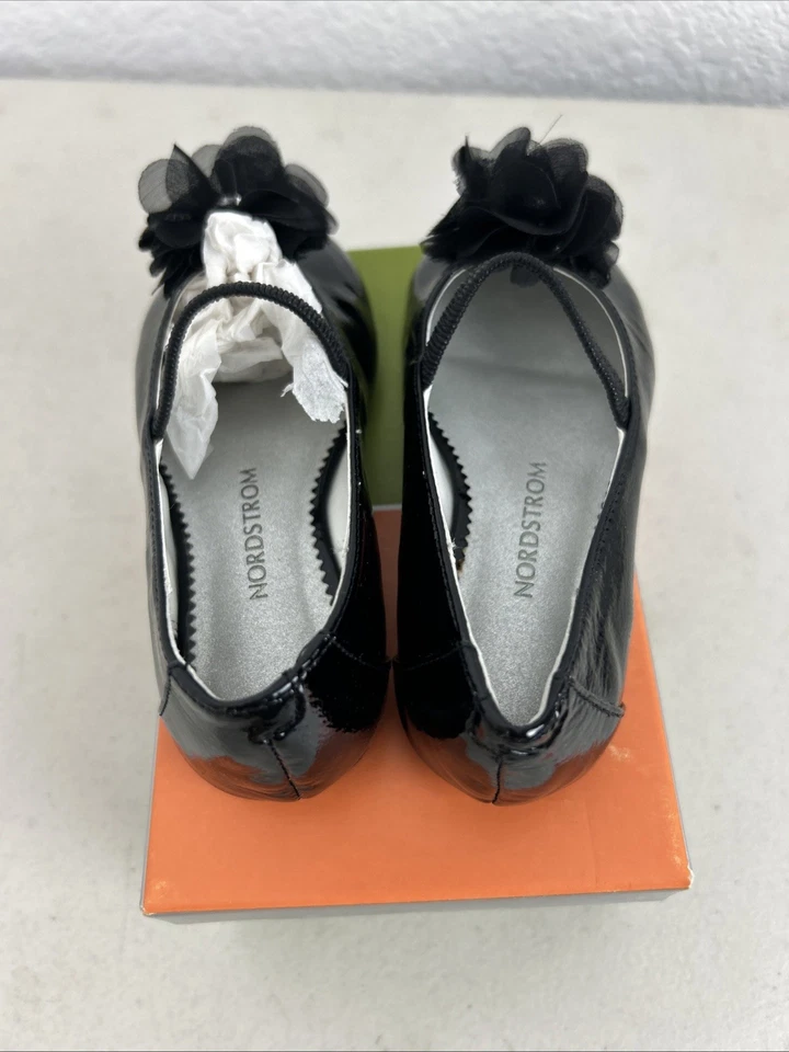 Новый с Ярлыками Nordstrom черный маленький каблук туфли со стразами ребенка ясельного возраста девочек размер 6,5 - Изображение 3 из 4
