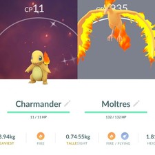 Moltres + Shiny Charmander | Pokemon PTC Go | Mini PTC