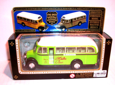 NEW Leaf LTD Die-Cast Metal Model Malta & Gozo Bus, Bedford OB Coach 1904-1930